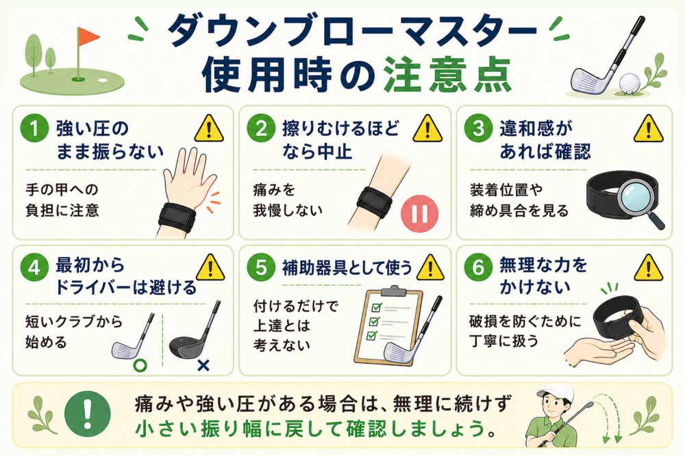 ダウンブローマスター使用時の注意点